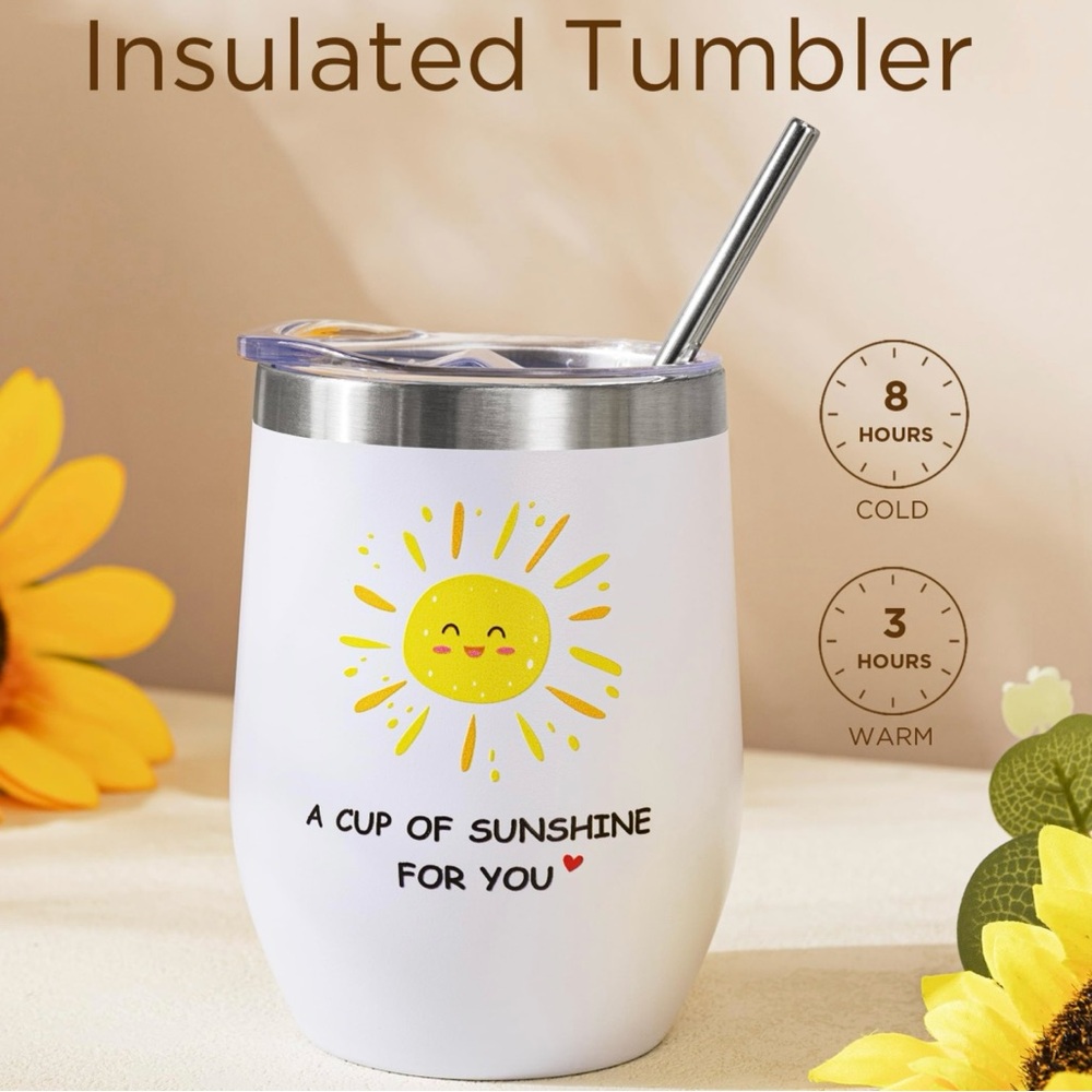 NWOT 16oz Insulated A Cup of Sunshine for You Tumbler with Lid